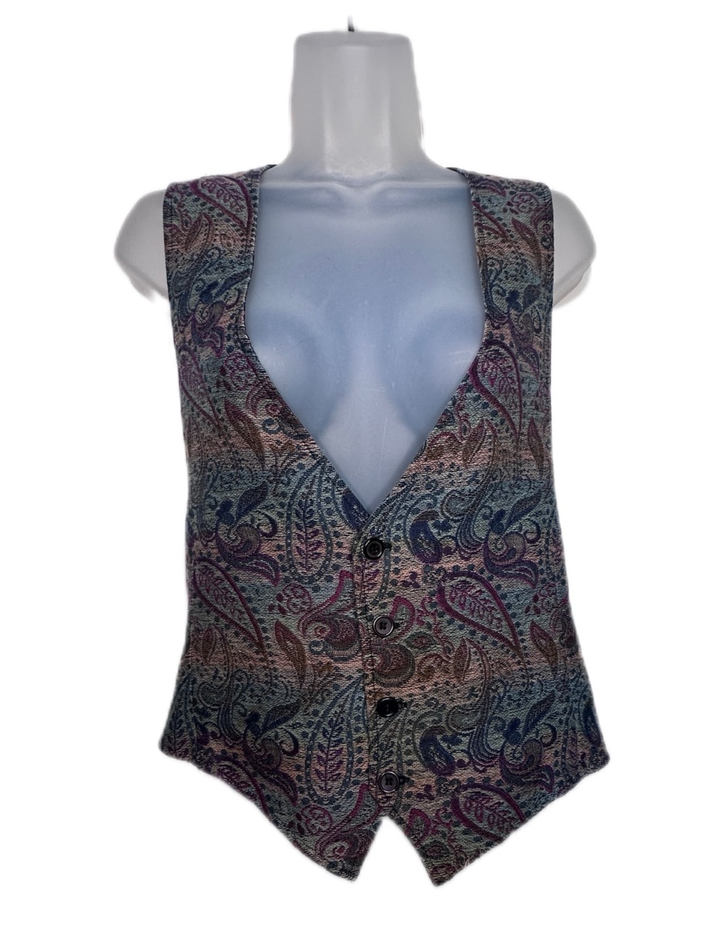 Vintage Paisley Print Vest Size Large